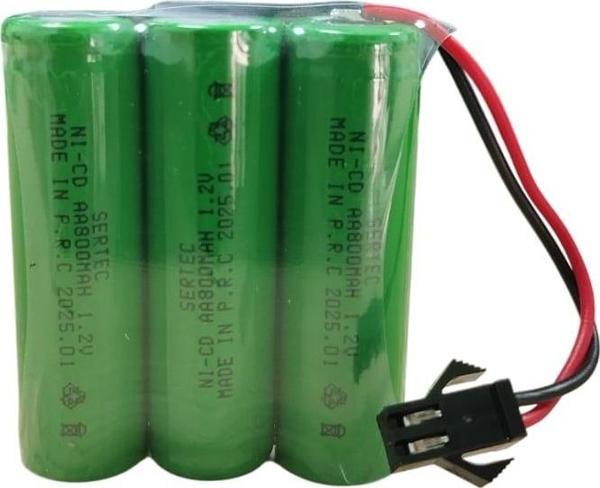 SERTEC 3.6V 3S1P AA 800 MAH KABLO + SİYAH KONNEKTÖRLÜ OYUNCAK PİLİ - Image 1