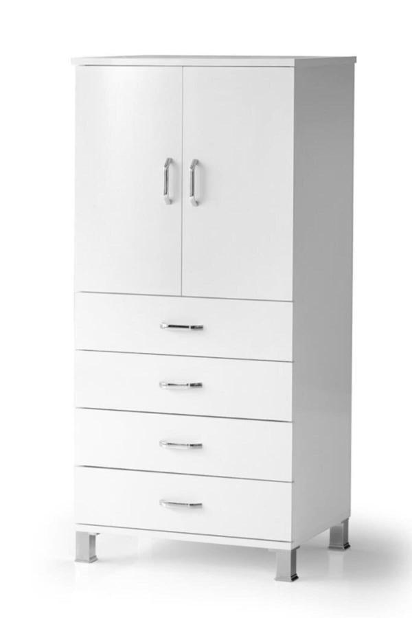 4 Çekmeceli Raflı Elbise Dolabı 61x44x128cm - Image 1
