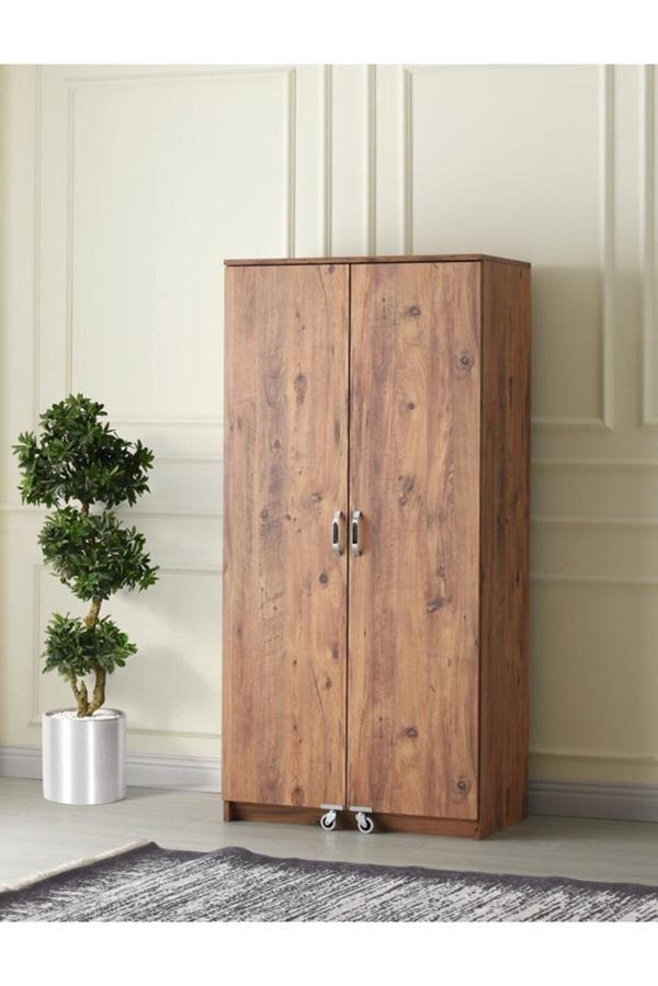 Ekonomik 2 Kapılı Mutfak Kiler Erzak Dolabı 86x50x180 - Image 1