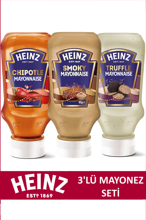Heinz 3'lü Mayonez Paketi (Trüflü, Chipotle, Smoky) - Image 1