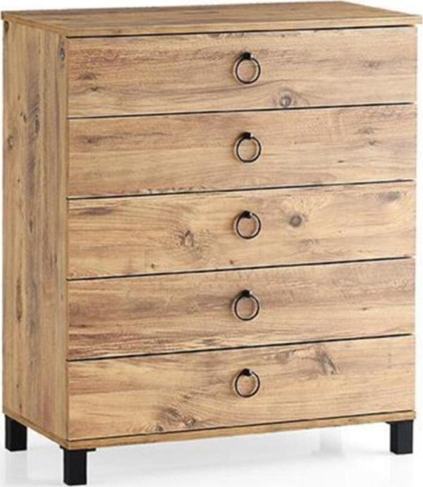 Ekonomik Geniş 5 Çekmeceli Şifonyer 85x45x95cm KURULUM GEREKTİRMEZ.  - Image 1