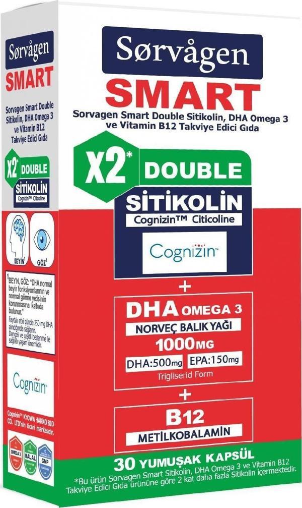 Double Sitikolin (250 MG), Dha Omega 3 Ve B12 (30 KAPSÜL) - Image 1