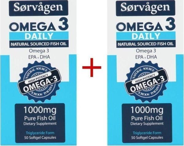 Omega 3 Daily Saf Balık Yağı, 50 Kapsül, 1000 Mg - 2 Adet - Image 1