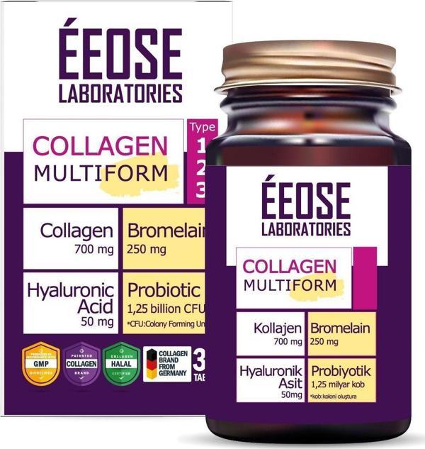 Multiform Collagen, Bromelain, Hyaluronik Asit Ve Probiyotik 30 Tablet - Image 1