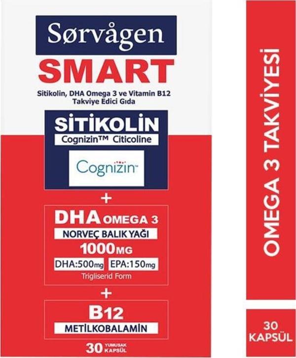 Smart Sitikolin Dha Omega 3 30 Kapsül ( 1 Adet ) - Image 1