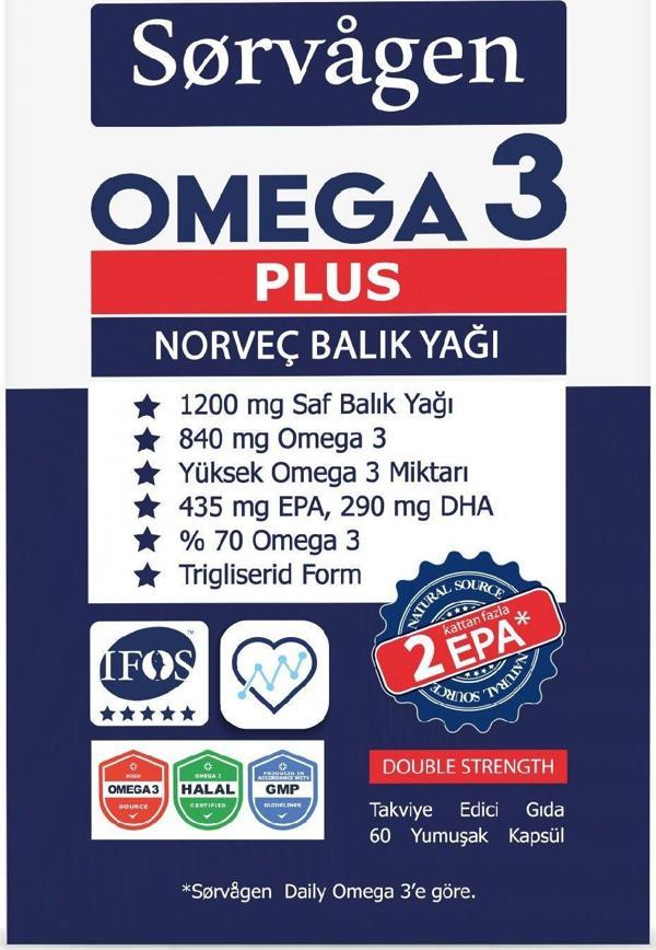 Omega 3 Plus Norveç Balık Yağı 60 Kapsül - Image 1