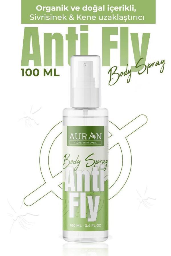 AURAN Anti-fly Sinek, Sivrisinek, Kene Ve Haşere Kovucu, Vücut Koruyucu, Bitkisel Sinek Savar Sprey 100ml - Image 1
