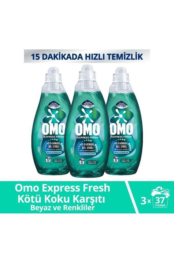 Express Fresh Kötü Koku Karşıtı Beyaz Ve Renkliler Sıvı Çamaşır Deterjanı 1480 ml X3 - Image 1