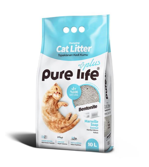 PURELİFE PLUS MARSİLYA SABUNLU KEDİ KUMU 10 LT - Image 1