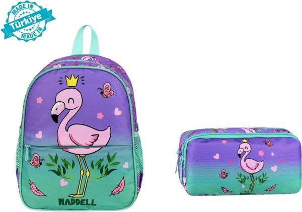 Flamingo Desenli Anaokulu Kreş Sırt Çantası  ve Kalem Kutusu - Image 1