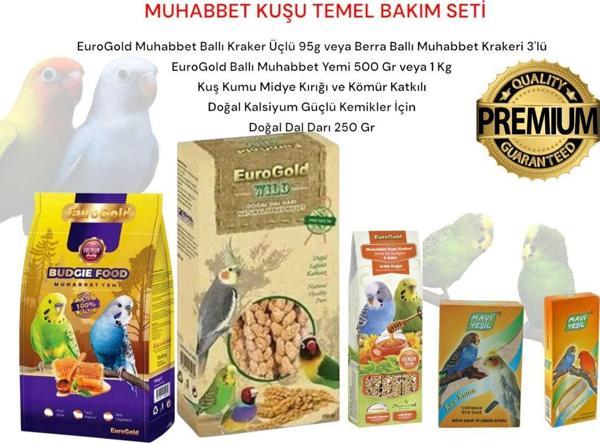 Muhabbet Kuşu Temel Bakım Seti – Yemi, Krakeri, Dal Darısı ve Mineral Katkılı - Image 1