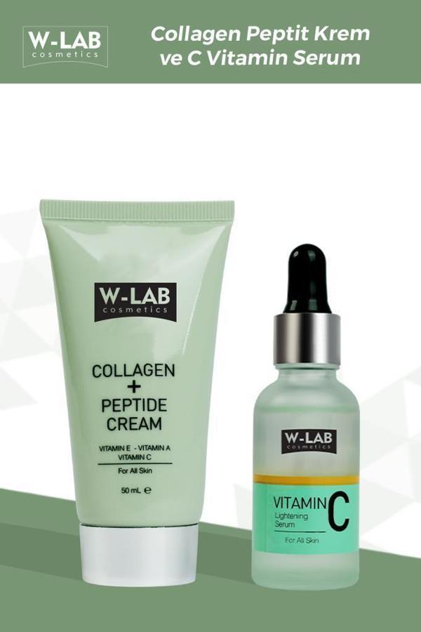 W-Lab Kozmetik C Vitaminli Serum + Kolajen Peptit Krem Set - Image 1