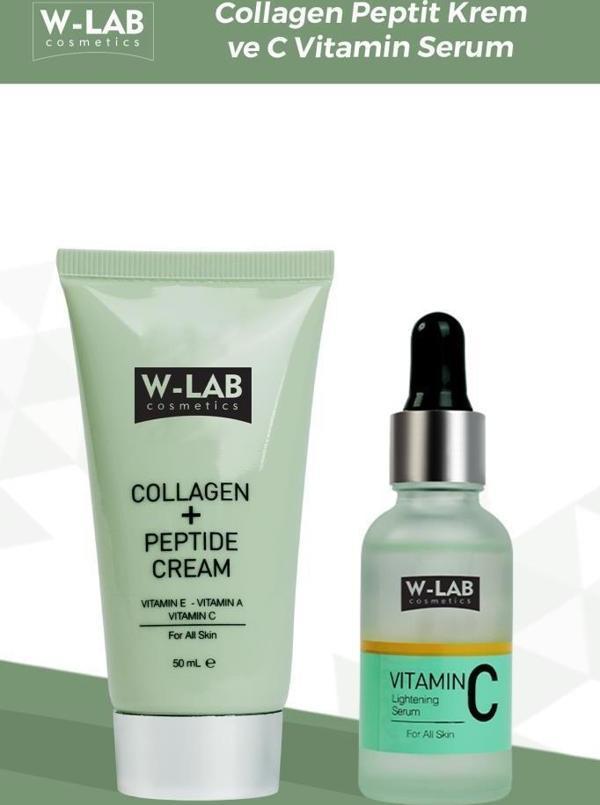 W-Lab Kozmetik C Vitaminli Serum + Kolajen Peptit Krem Set - Image 1