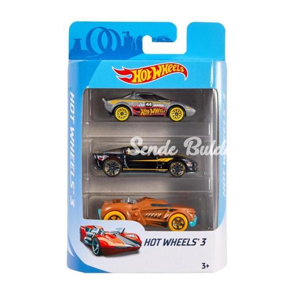 K5904 Hot Wheels 3lü Araba Seti - Image 1
