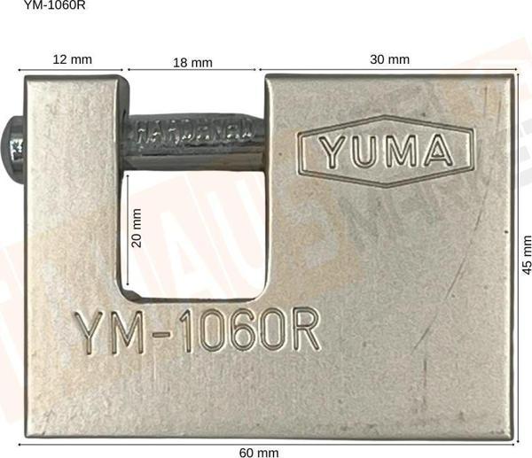 Yuma Asma Kilit Kayar Milli Yatay Gri 60 mm - Image 1