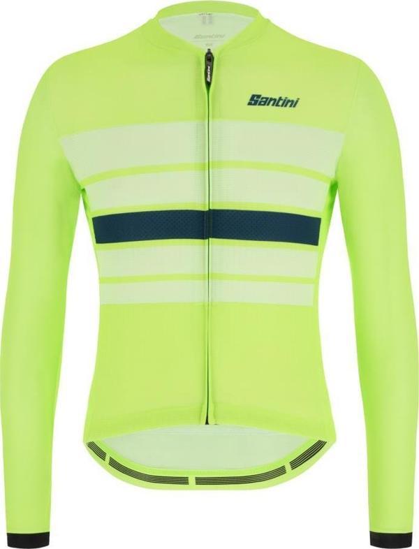 Santini Sleek Bengal Uzun Kollu Bisiklet Forması 2S215075ESLKBENG NEON YEŞİL-SİYAH-M - Image 1