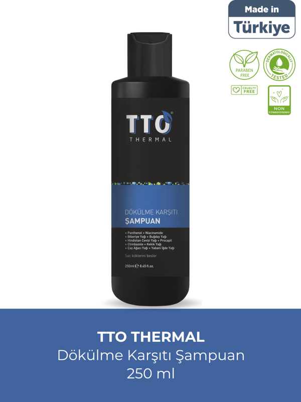 TTO Dökülme Karşıtı Şampuan 250ml (Procapil,Çay Ağacı Yağı,Climbazole,Aminexil) - Image 1