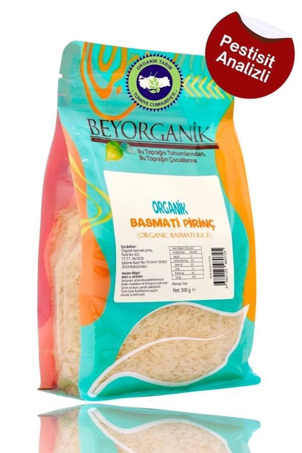 Beyorganik Organik Basmati Pirinç 500Gr (Pestisit Ve Aflatoksin Analizli) - Image 1