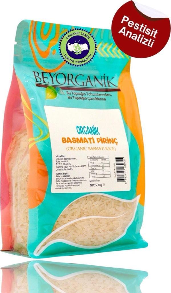 Beyorganik Organik Basmati Pirinç 500Gr (Pestisit Ve Aflatoksin Analizli) - Image 1