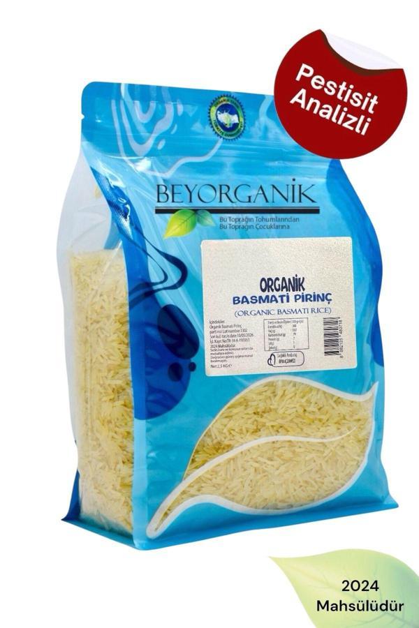 Beyorganik Organik  Basmati Pirinç 2,5Kg (Pestisit Ve Aflatoksin Analizli) - Image 1