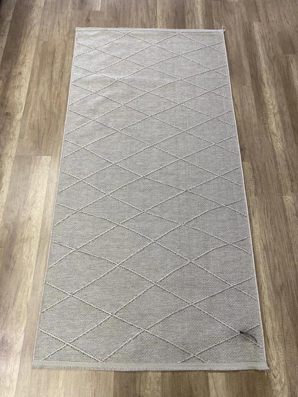 Hoom Rugs Pera 1061 Bej Dekoratif Yıkanabilir Kaymaz Halı - Image 1