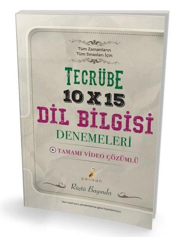 Tecrübe 10x15 Video Çözümlü Dil Bilgisi Denemeleri - Pelikan Yayınları - Image 1