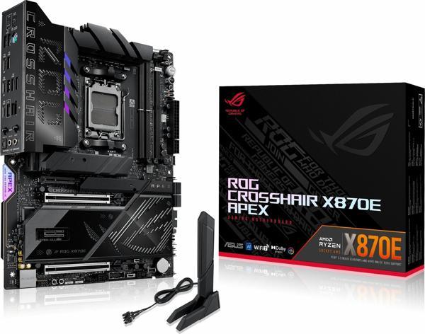 Asus ROG Crosshair X870E Apex DDR5 (9600MHz)OC M.2 USB-C PCIe 5.0 AM5 ATX Anakart - Image 1