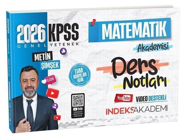 İndeks Akademi 2026 KPSS Matematik Akademisi Video Ders Notları - Metin Şimşek İndeks Akademi Yayıncılık - İndeks Akademi Yayıncılık - Image 1