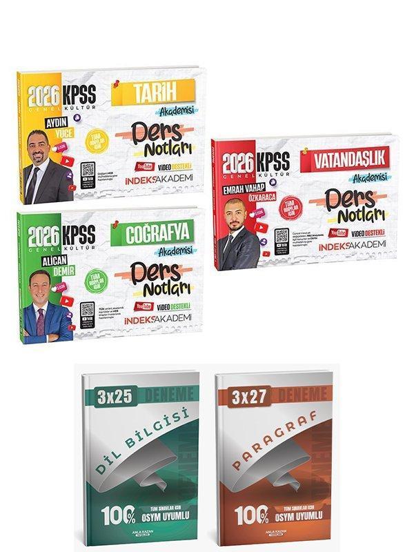 İndeks Akademi 2026 KPSS Tarih+Coğrafya+Vatandaşlık Akademisi Video Ders Notları 3 lü Set Anla Kazan Deneme - İndeks Akademi Yayıncılık - Image 1