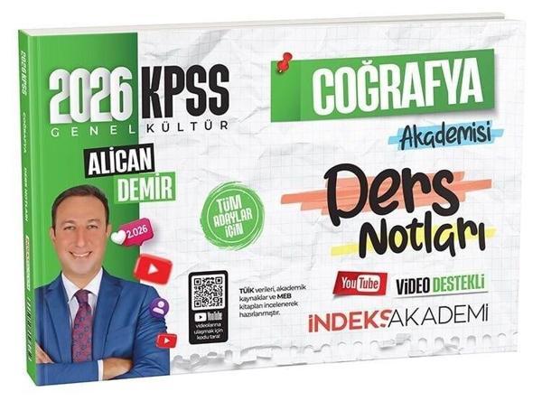 İndeks Akademi 2026 KPSS Coğrafya Akademisi Video Ders Notları - Alican Demir İndeks Akademi Yayıncılık - İndeks Akademi Yayıncılık - Image 1