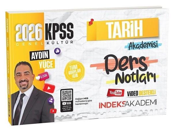 İndeks Akademi 2026 KPSS Tarih Akademisi Video Ders Notları - Aydın Yüce İndeks Akademi Yayıncılık - İndeks Akademi Yayıncılık - Image 1