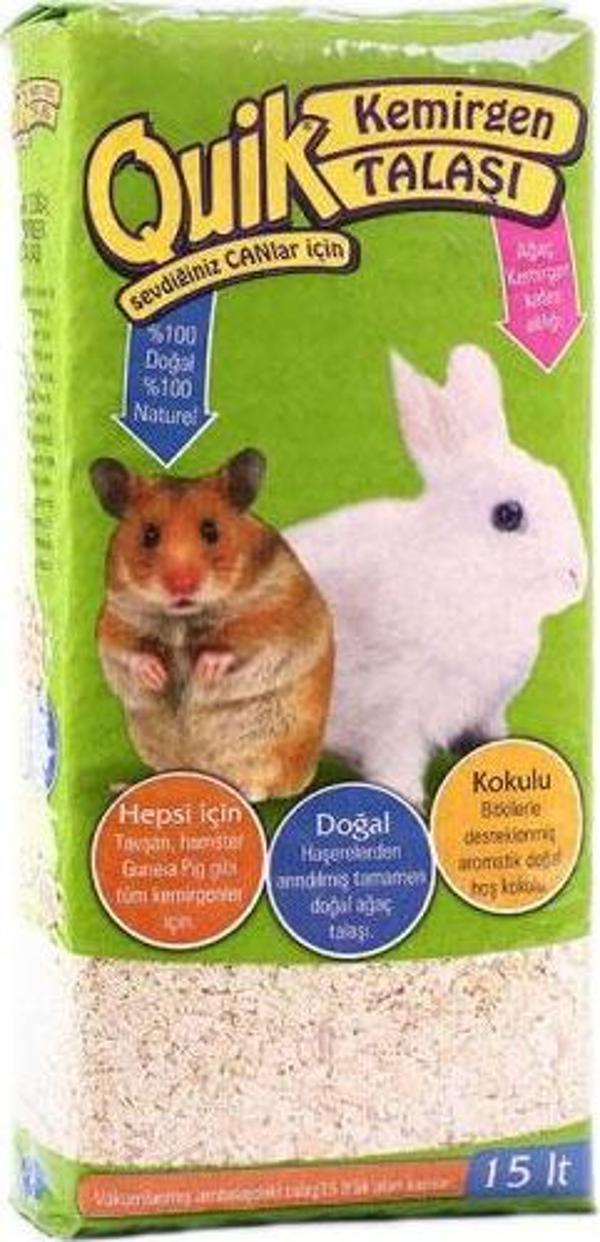 Quik Kemirgen Talaşı 15 LT.  Tavşan-Hamster-Guneia Pig Gibi Kemirgenler İçin - Image 1