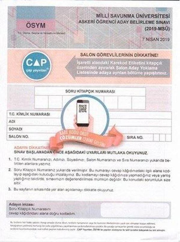 2019 MSÜ Tıpkı Basım - Çap Yayınları - Image 1
