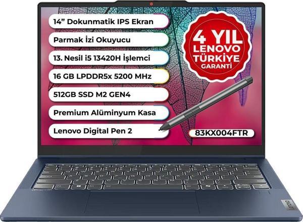 IdeaPad Slim 5 Case 2 in 1 İntel Core i5-13420H 16GB 512GB SSD Freedos 14" WUXGA Laptop 83KX004FTR - Image 1