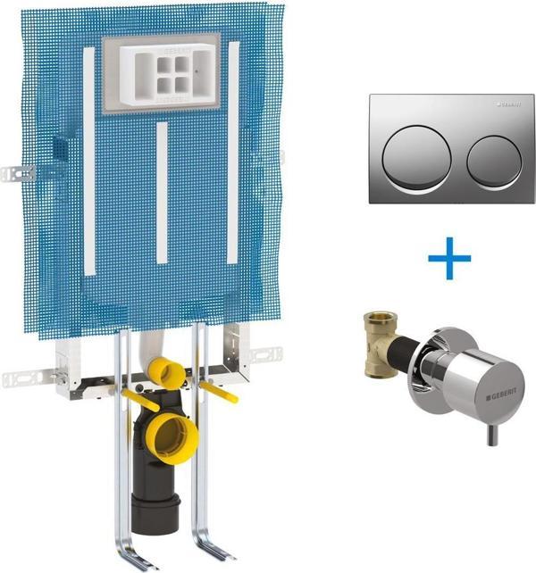 Geberit Alpha Kombifix Duvariçi Gömme Rezervuar Seti 8cm + Mat Kapak - Image 1