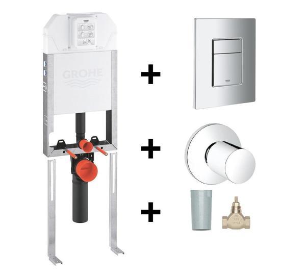 Grohe Duvariçi İnce Gömme Rezervuar Seti (8cm) - Image 1