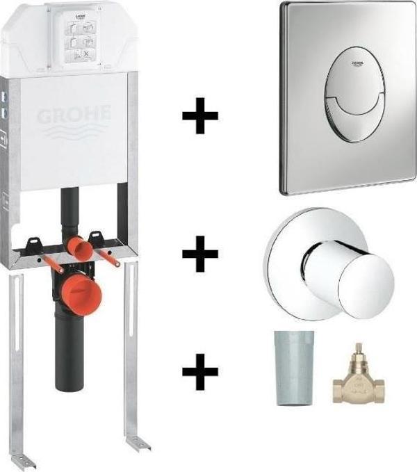 Grohe Duvariçi İnce Gömme Rezervuar Seti (8cm) - 39840000set3 - Image 1