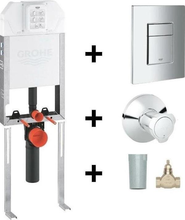 Grohe Duvariçi İnce Gömme Rezervuar Seti (8cm) - Image 1