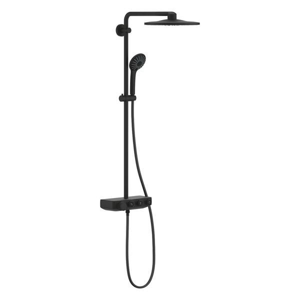 Grohe Euphoria SmartControl System 310 Duo Duvara Monte Termostatik Bataryalı Duş Sistemi Phantom Black - 22120KF0 - Image 1