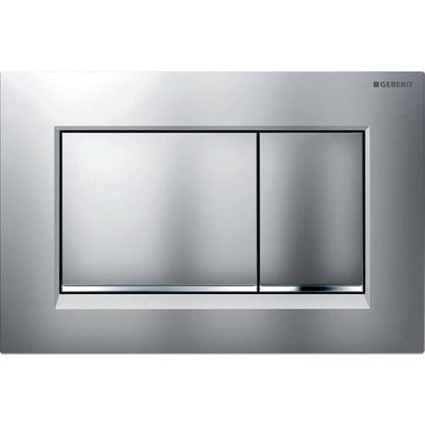 Geberit SIGMA30 Kumanda Paneli, Çift Basmalı, Mat Krom/parlak/mat Krom - Temizliği Kolay Kaplama - 115.883.JQ.1 - Image 1