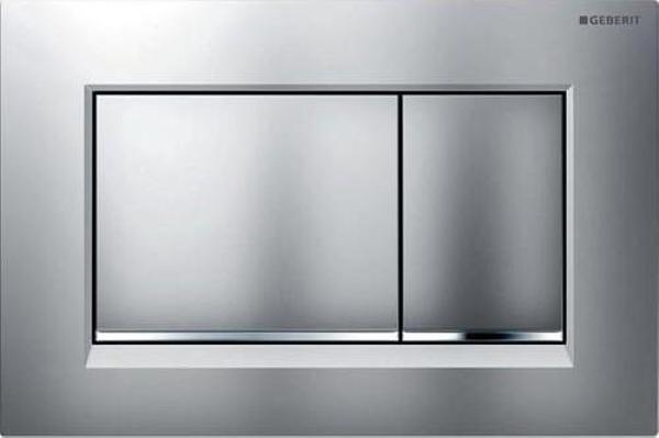 Geberit SIGMA30 Kumanda Paneli, Çift Basmalı, Mat Krom/parlak/mat Krom - Temizliği Kolay Kaplama - 115.883.JQ.1 - Image 1