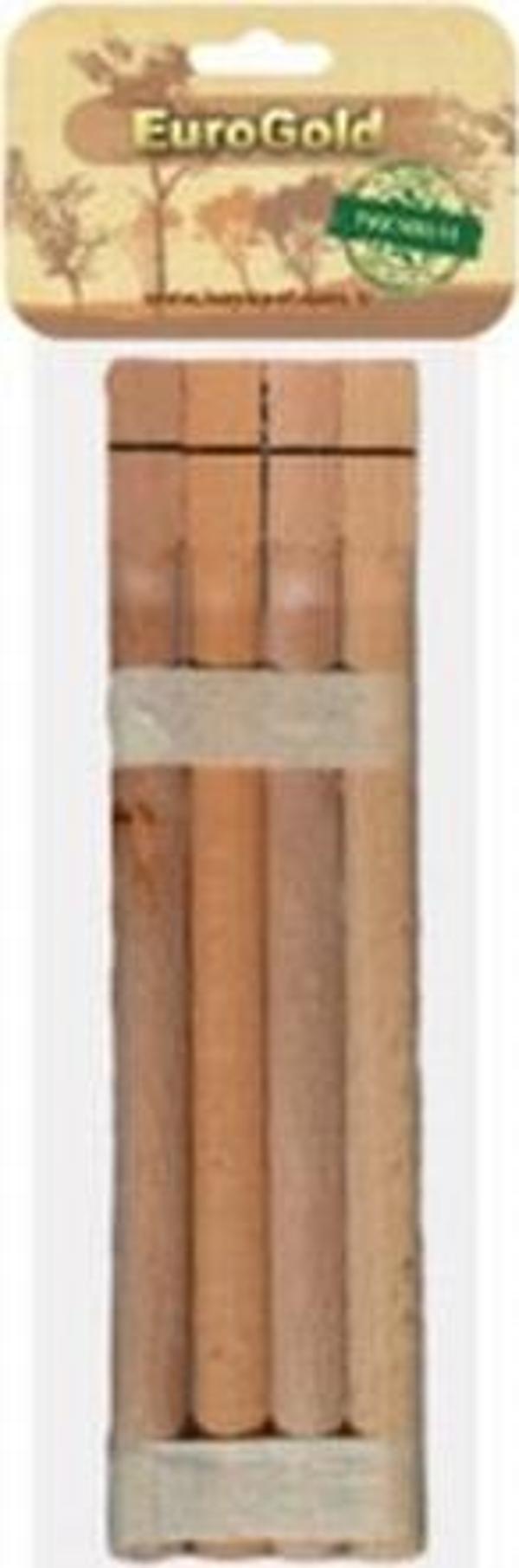 EuroGold Doğal Ahşap Kuş Tüneği 30 Cm 4'lü - Image 1