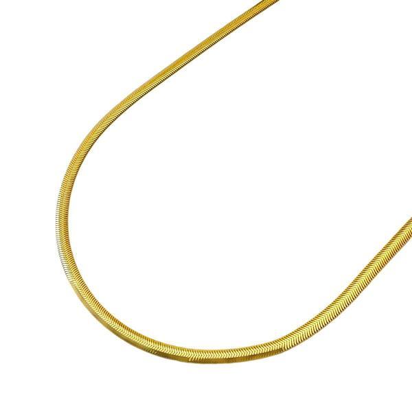 AgaKulche İtalyan Ezme Balık Sırtı 3,30 mm Altın Zincir - Image 1