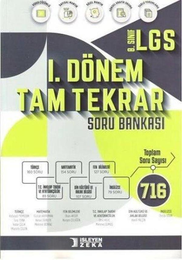 2023 8.Sınıf LGS 1.Dönem Tam Tekrar Soru Bankası - İşleyen Zeka Yayınları - Image 1