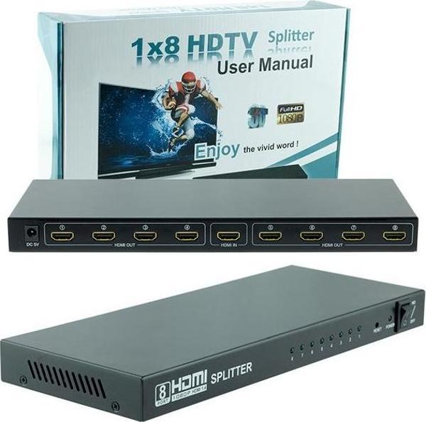 Ayt Powermaster Pm-14218 1 Girişli 8 Çıkışlı Port Dağıtıcı Splitter Çoklayıcı Çoğaltıcı - Image 1