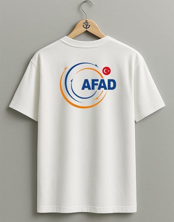 Oversize Afad Afet Koordinasyon Merkezi Sırt Tasarımlı Unisex T-Shirt - Image 1