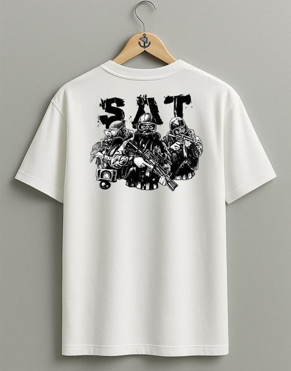 Oversize Effective Sat Sırt Tasarımlı Unisex T-Shirt - Image 1