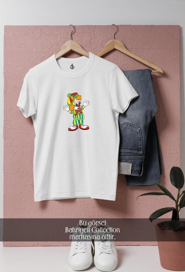 Oversize Palyaço Renkli  Tasarımlı Unisex T-Shirt - Image 1