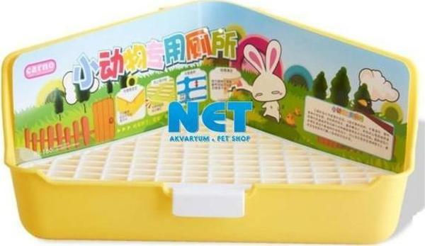 Carno Tavşan Tuvaleti Üçgen Büyük 36x20x17cm Sarı  - Image 1