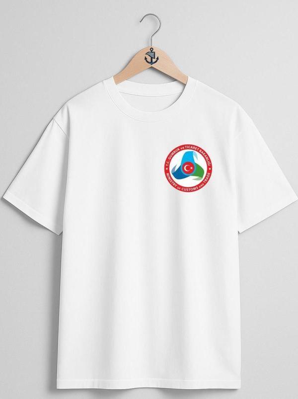 Oversize T.C Gümrük Ve Ticaret Bakanlığı Cep Tasarımlı Unisex T-Shirt - Image 1